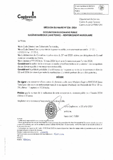 N°226-2024 DECISION ODP Eugénie Bardoux - Jane Tonic - Renforcement musculaire - du 24 juillet au 11 septembre