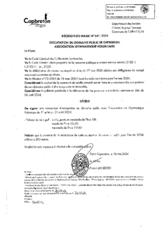 N°141-2024 DECISION ODP ASSOCATION GYMNASTIQUE VOLONTAIRE