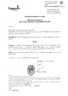 N°113-2024 DECISION  Bénédicte VOISIN - Atelier philo - Du 29 avril au 28 juin 2024