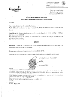 N°109-2023 DECISION Bourse au permis de conduire - Pack jeunes - Andoni BONNET