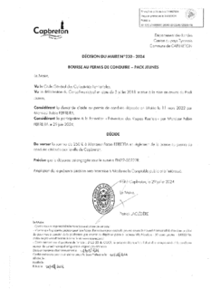 N°230 -2024 DECISION Bourse au permis de conduire - Fabio FERREIRA