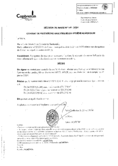 N°149-2024 DECISION Contrat de prestations analytiques en hygiène alimentaire LPL